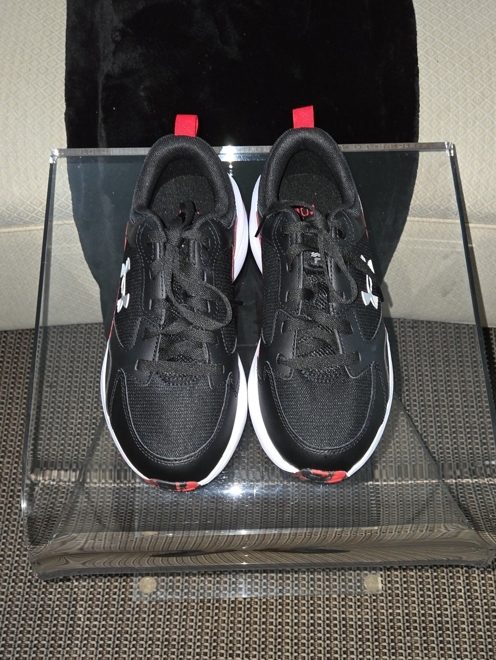 Under Armour Men's Charge Edge and Red Performance Sneakers